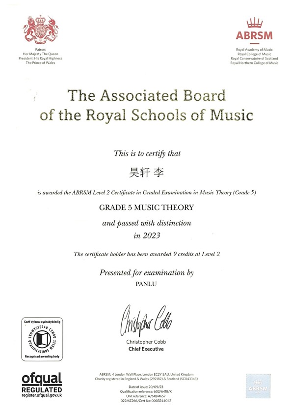 Piano Award 6